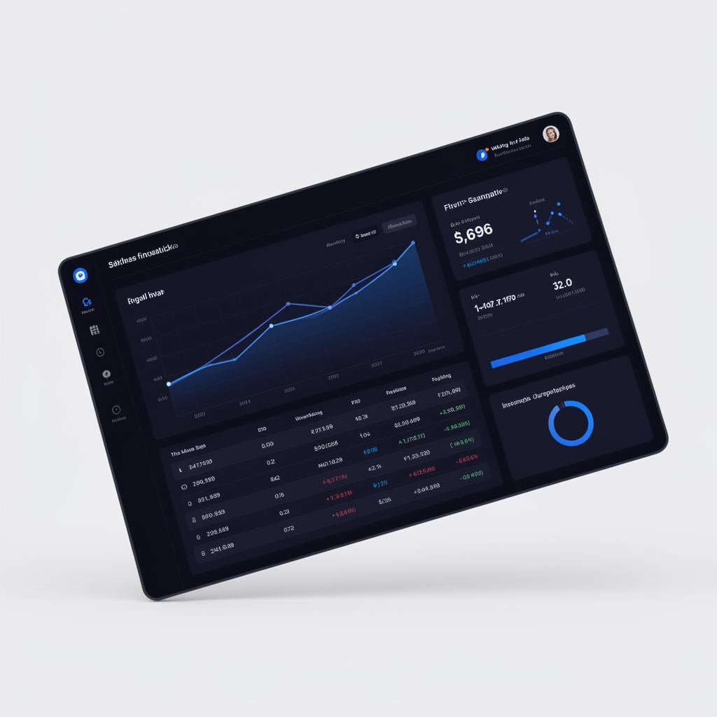 Prévia de um sistema de gestão com gráficos financeiros e controle de estoque